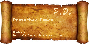 Pratscher Damos névjegykártya